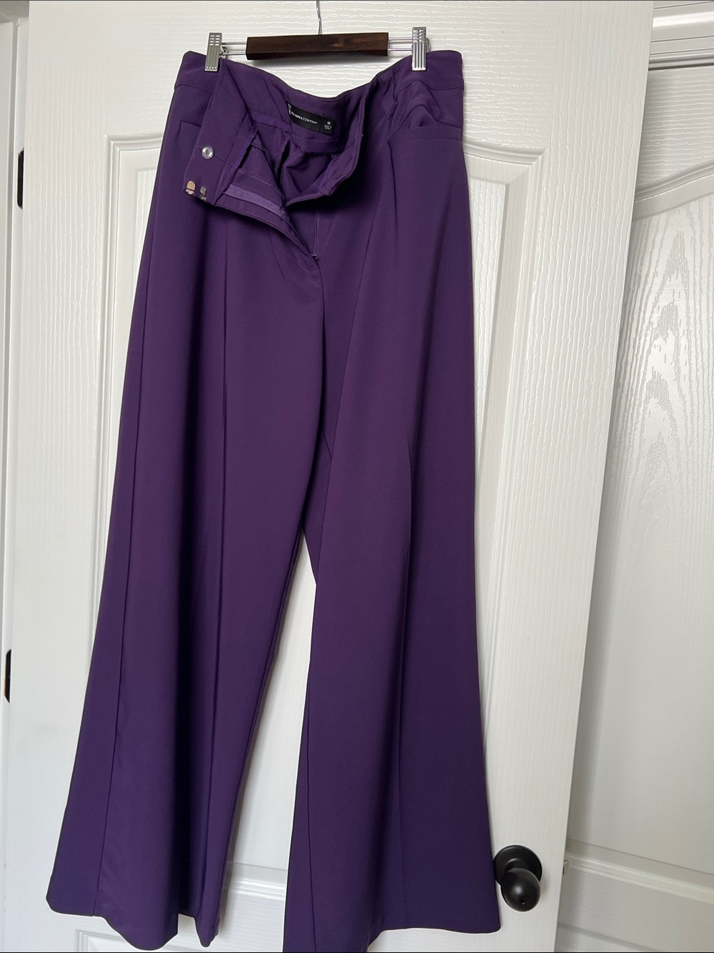 New York & Company Wide-Leg Tailored Pants - Purple